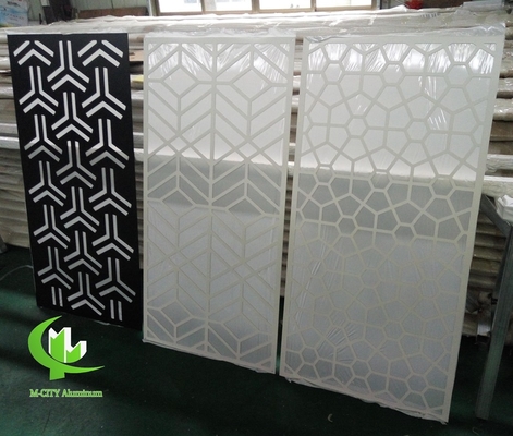 Panel decorativo tallado en aluminio CNC con varios patrones panel de pantalla de corte por láser