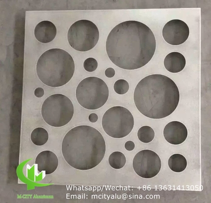 Panel perforado de aluminio para pared cortina de fachada con pintura pvdf de 2 mm de espesor