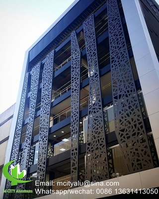 Panel de pared perforado de aluminio para fachada de revestimiento de paredes cortinas con diseño hueco para uso exterior