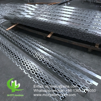 Panel de pared de aluminio perforado para panel de pared panel doblado curvo
