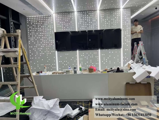 Hoja de aluminio de pantalla metálica perforada para decoración de revestimientos de paredes
