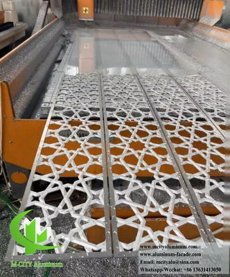 Patrones de perforación personalizables Pantalla de aluminio con revestimiento PVDF para control de luz y sombra