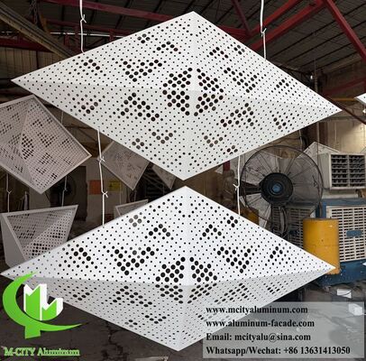 Eleva la arquitectura con paneles de fachada de aluminio perforado 3D Diamond y Prismáticos