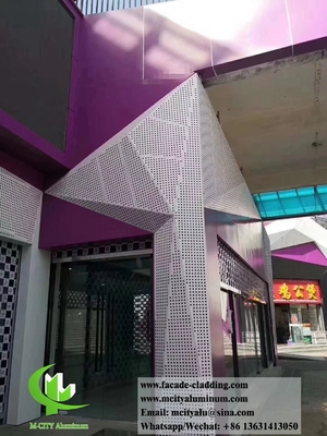 fachada metálica Panel de revestimiento de aluminio de 3 mm de espesor para la decoración de fachadas de paredes cortinas
