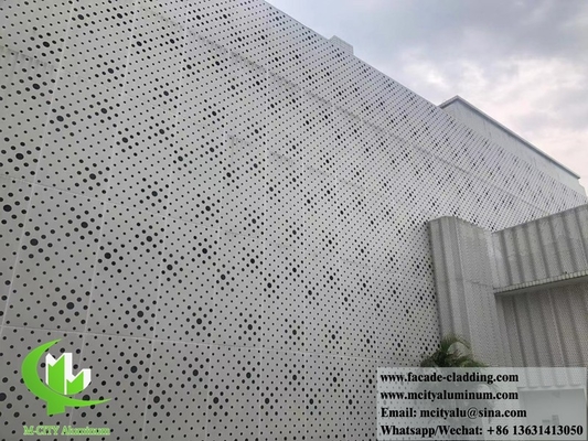 Pared de cortina de paneles perforados de chapa de aluminio para fachada de metal para revestimiento de fachada