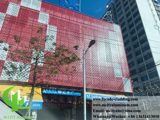 Paneles de revestimiento metálico perforados fachadas metálicas de chapa de aluminio de 3 mm