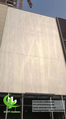 Revestimiento metálico de 4 mm pantalla metálica perforada fachadas metálicas recubiertas en polvo de aluminio
