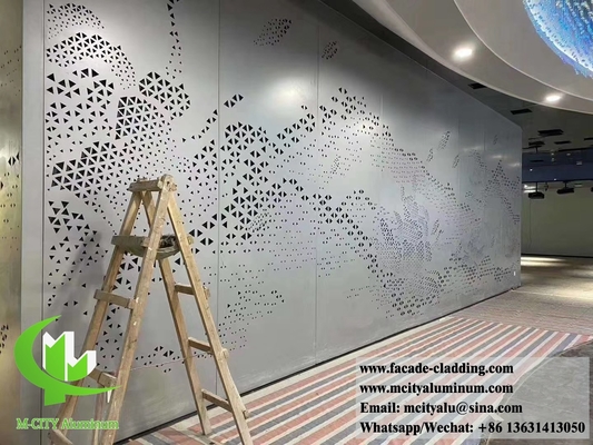 Panes de aluminio de perforación para revestimiento de paredes con pantalla metálica interior