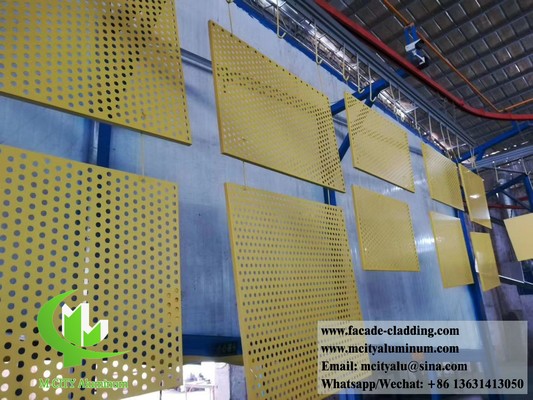 Panes perforados de aluminio para fachadas revestidas con paredes