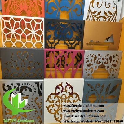 Arquitectónico paneles de pared metálicos Modelos de corte por láser para la decoración de revestimiento de edificios