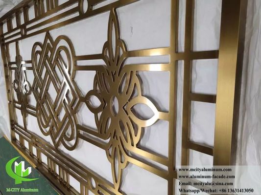 Calidad  8mm CNC Engraved Aluminum Screen Panel with Powder Coated Finish and Customizable Patterns for Decoration Fabricación