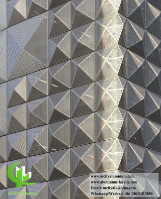 Buen precio Panel de fachada de aluminio perforado 3D revestimiento de pared exterior en línea