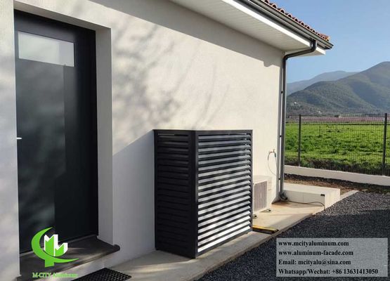 Buen precio Cubierta de aire acondicionado de aluminio con luvas decorativas personalizadas, pantalla de metal resistente al clima para unidades al aire libre - M-City en línea