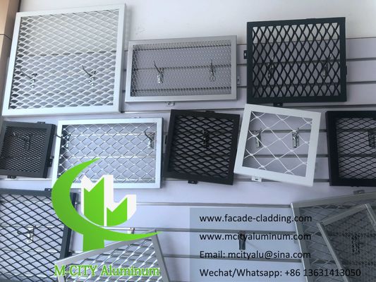 Calidad  Powder Coated Architectural Facade Screen with Custom RAL Colors and 3mm Thickness Aluminum Expanded Mesh Panel Fabricación