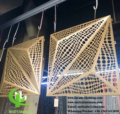 Buen precio Hoja perforada 3D fachada de aluminio arquitectónico hoja de metal cortada con láser para revestimiento en línea