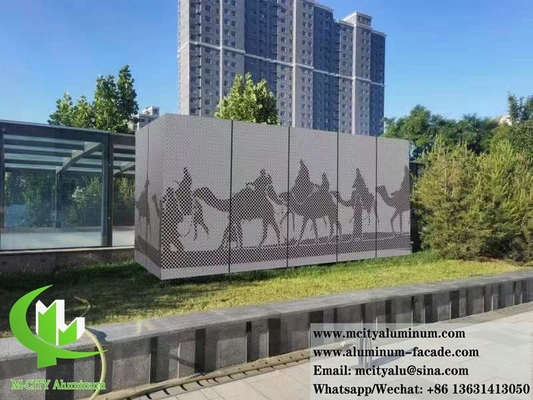 Arquitectónico Cnc Perforado fachada de metal de hoja de aluminio revestimiento de pared exterior
