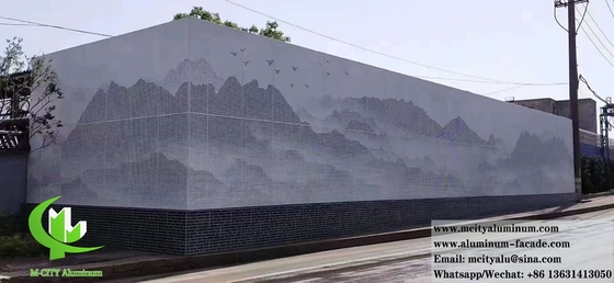 Arquitectónico Cnc Perforado fachada de metal de hoja de aluminio revestimiento de pared exterior