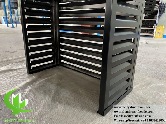 Cubierta de metal antirruda para protección de la bomba de calor Aluminio 2.5 mm en polvo recubierto negro