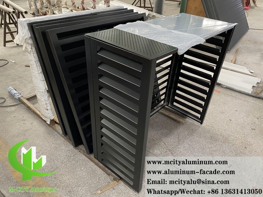 Cubierta de metal antirruda para protección de la bomba de calor Aluminio 2.5 mm en polvo recubierto negro