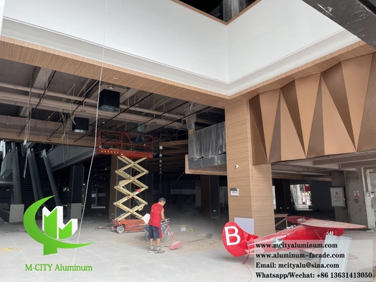 3D revestimiento de metal de aluminio sólido para la decoración interior de la pared