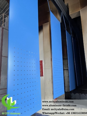 Revestimiento de paredes metálicas paneles perforados paneles de fachada de aluminio con revestimiento PVDF de patrón de perforación