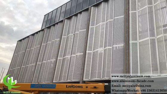 Revestimiento de metal CNC de aluminio con láminas perforadas de malla metálica para decoración de fachadas