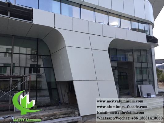 Revestimiento de paredes metálicas de forma 3D Hoja de aluminio arquitectónico para fachadas de paredes Sistema antirruja