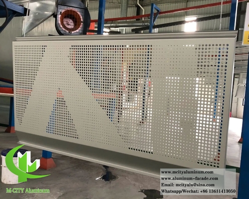 Panel de metal perforado de aluminio sólido PVDF recubrimiento resistente a la roya resistente al agua