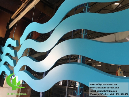 Revestimiento de paredes metálicas de forma 3D Hoja de aluminio arquitectónico para fachadas de paredes Sistema antirruja