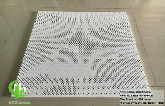Hoja de metal perforada para revestimiento de paredes con paneles de aluminio sólido de patrón recubierto en polvo