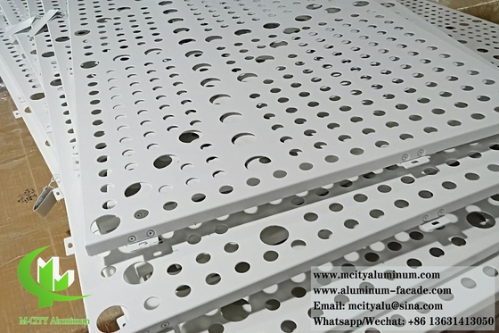 Revestimiento metálico Hoja perforada de aluminio fachada Techo Decoración de revestimiento de pared