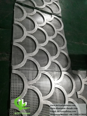 Plata de metal perforada de aluminio en polvo de pantalla recubierta para paneles de pared exteriores