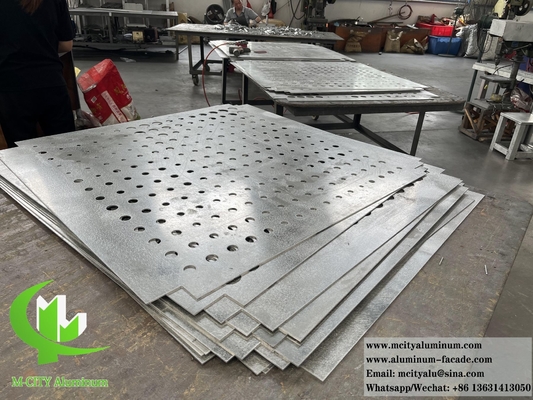 Sistema de fachada de chapa de aluminio con revestimiento metálico perforado de calidad de exportación 3 mm