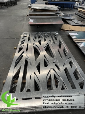 Pantalla de metal cortada por láser 15 mm paneles de aluminio con patrón para puerta