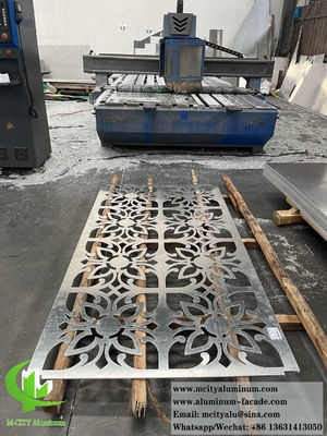 Panel sólido de aluminio pantalla metálica para revestimiento de pared decoración de fachada