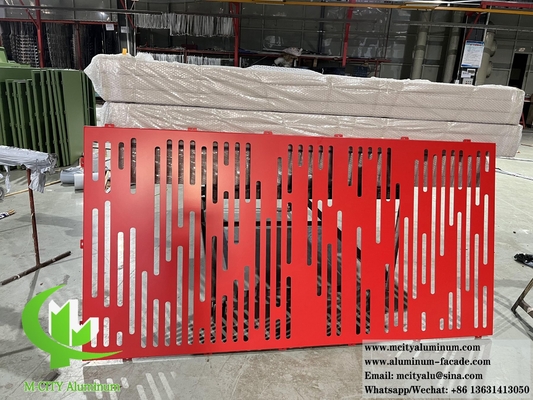 Tarjeta de aluminio de pantalla de metal cortada por láser con patrón perforado para decoración de fachadas