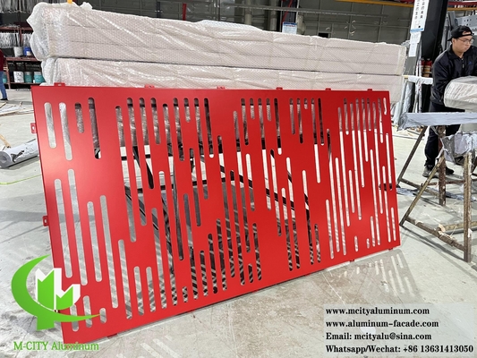 Panel de fachada perforado de aluminio con un grosor de 1,5-20 mm, colores variables para compras B2B