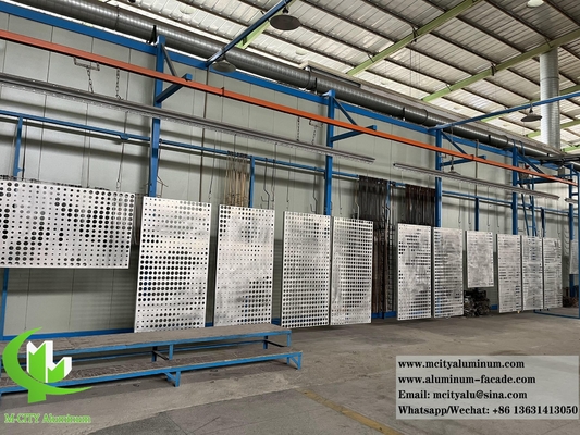 PVDF revestimiento antióxido de la lámina de aluminio de la pantalla de metal perforado