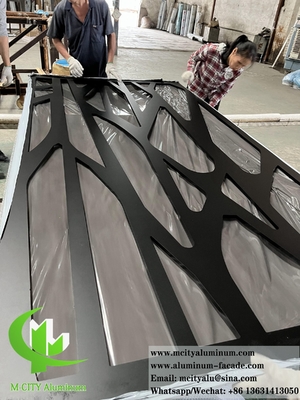 Panel de aluminio de pantalla de metal cortada por láser para decoración de paredes de revestimiento de fachadas