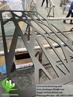 Panel de aluminio de pantalla de metal cortada por láser para decoración de paredes de revestimiento de fachadas