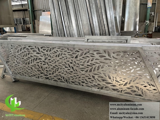 Barrera de metal cortada por láser Hoja de aluminio con patrón de 5 mm de espesor Decoración exterior