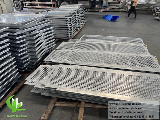 PVDF revestimiento antióxido de la lámina de aluminio de la pantalla de metal perforado
