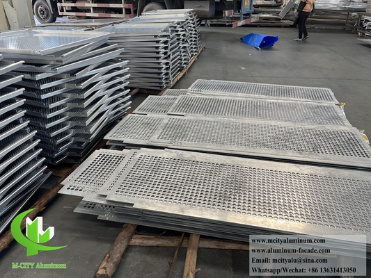 PVDF revestimiento antióxido de la lámina de aluminio de la pantalla de metal perforado