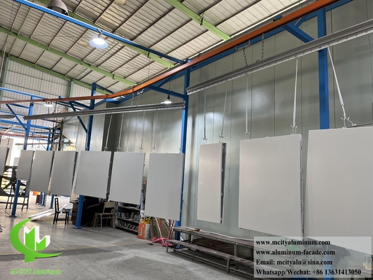 Facade perforada de aluminio con grosor de 1,5-20 mm, recubrimiento en polvo y tratamiento de superficie con PVDF