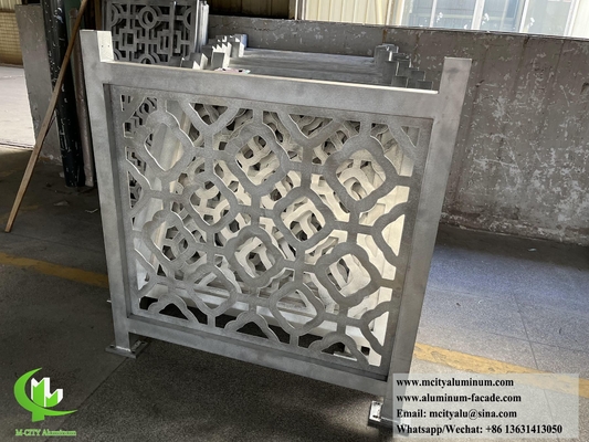 Barrera de metal cortada por láser Hoja de aluminio con patrón de 5 mm de espesor Decoración exterior