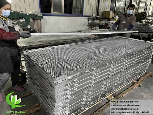 Revestimiento metálico corrugado de lámina perforada de aluminio para decoración de paredes de fachada