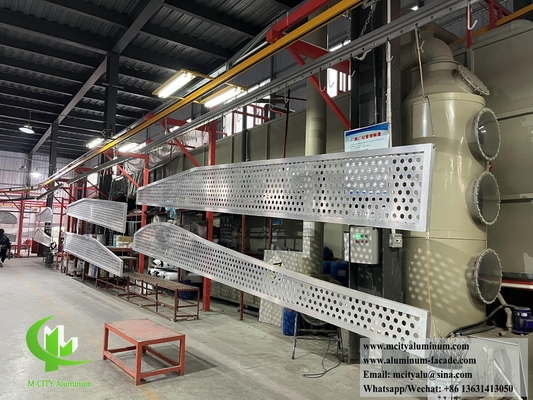 Panel de sombreado de aluminio con revestimiento PVDF de marco