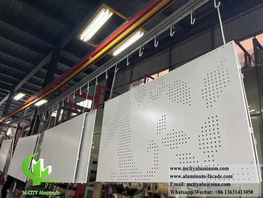 Facade de aluminio perforado de tamaño variable con alta resistencia a las condiciones climáticas