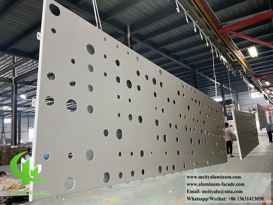 Panel de aluminio de corte por CNC de pantalla metálica para el sistema de fachada de edificios