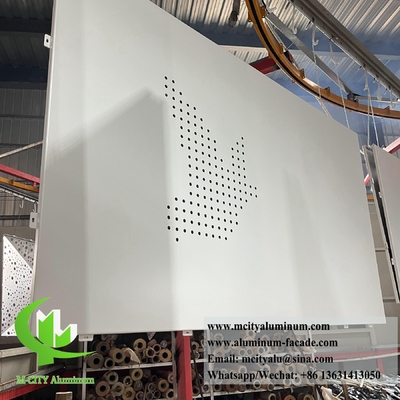 Escenas de aluminio perforadas para revestimiento de paredes de edificios con luz LED